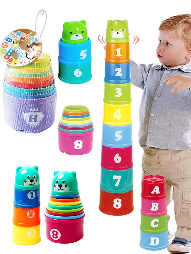Zakplay™ – Free Gift Item Kid Brain Response Battle Fold Cup | Hand Speed Competition | Baby Stack & Early Education Puzzle | Fun Board Game Toy