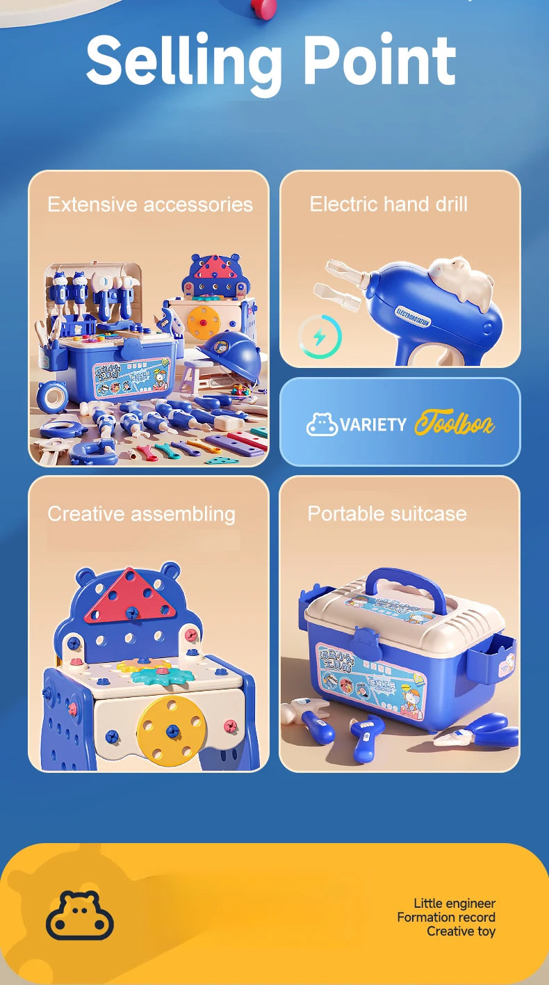 ZakPlays™ STEM Builder Toolbox – Reversible Drill & Puzzle Solving