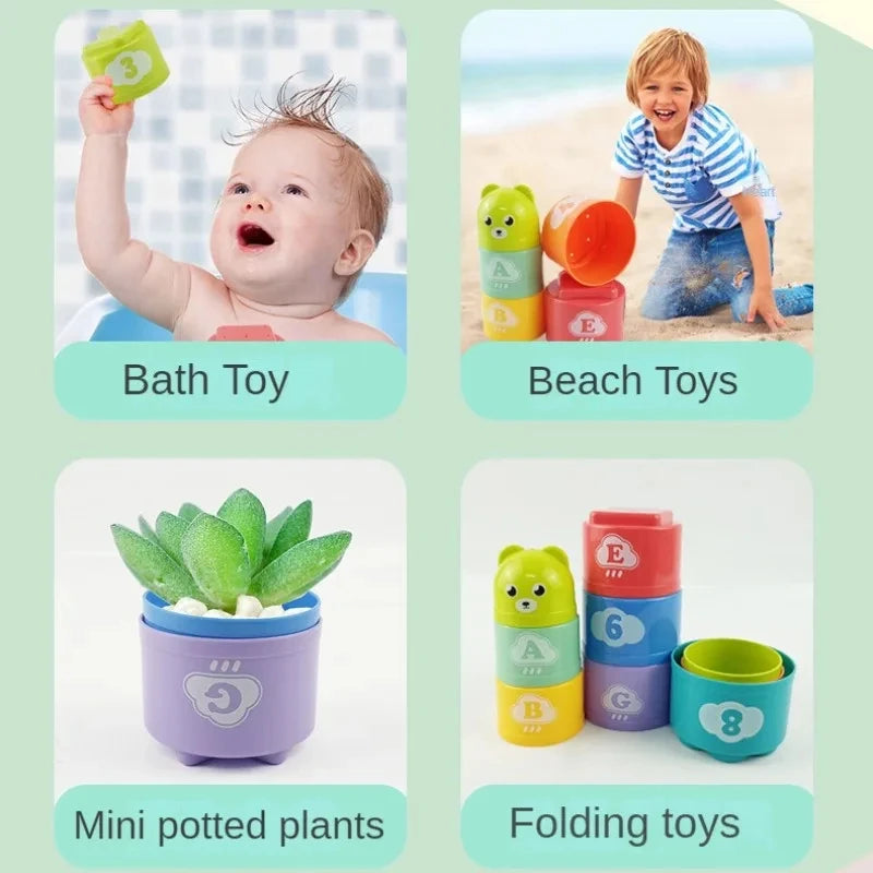 Zakplay™ – Free Gift Item Kid Brain Response Battle Fold Cup | Hand Speed Competition | Baby Stack & Early Education Puzzle | Fun Board Game Toy