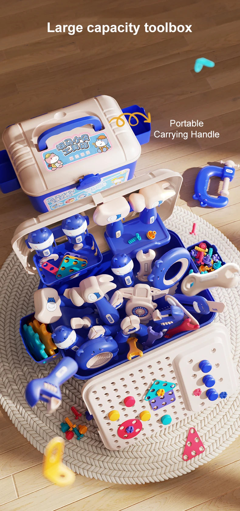 ZakPlays™ STEM Builder Toolbox – Reversible Drill & Puzzle Solving
