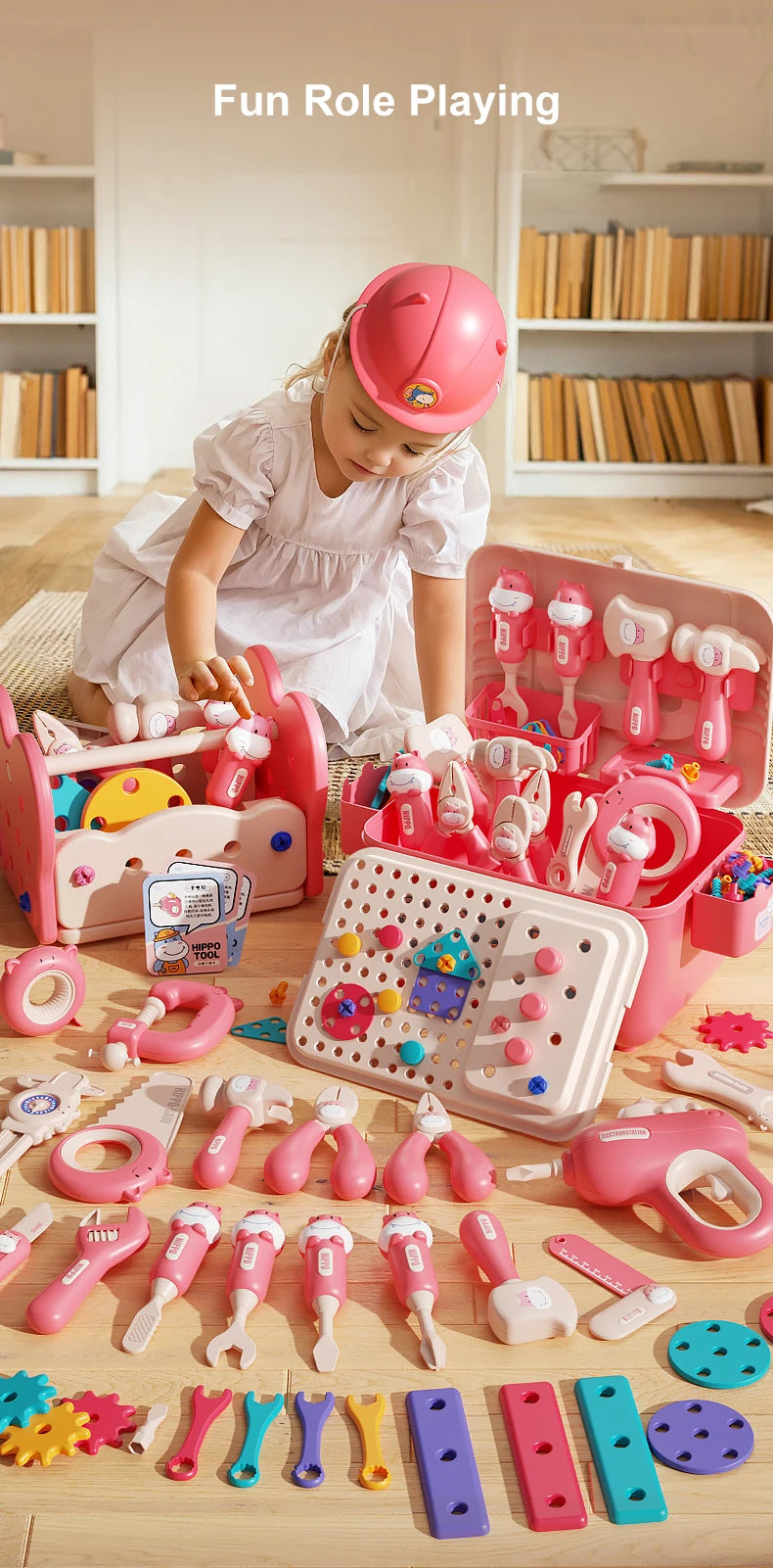 ZakPlays™ STEM Builder Toolbox – Reversible Drill & Puzzle Solving
