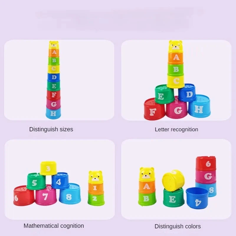 Zakplay™ – Free Gift Item Kid Brain Response Battle Fold Cup | Hand Speed Competition | Baby Stack & Early Education Puzzle | Fun Board Game Toy