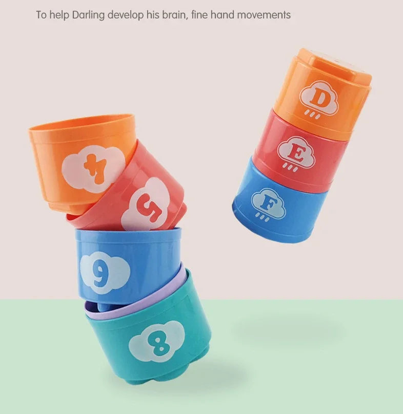 Zakplay™ – Free Gift Item Kid Brain Response Battle Fold Cup | Hand Speed Competition | Baby Stack & Early Education Puzzle | Fun Board Game Toy