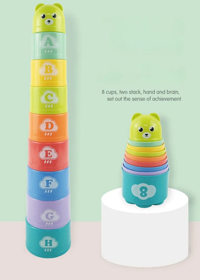 Zakplay™ – Free Gift Item Kid Brain Response Battle Fold Cup | Hand Speed Competition | Baby Stack & Early Education Puzzle | Fun Board Game Toy