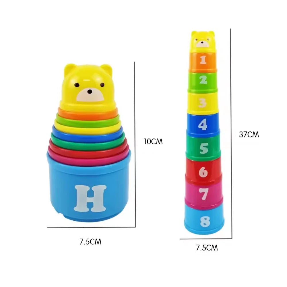 Zakplay™ – Free Gift Item Kid Brain Response Battle Fold Cup | Hand Speed Competition | Baby Stack & Early Education Puzzle | Fun Board Game Toy